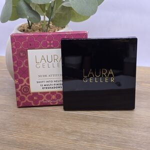 Laura Geller Nude Attitude 12-Color Eyeshadow Palette - Black & Gold Case NEW!